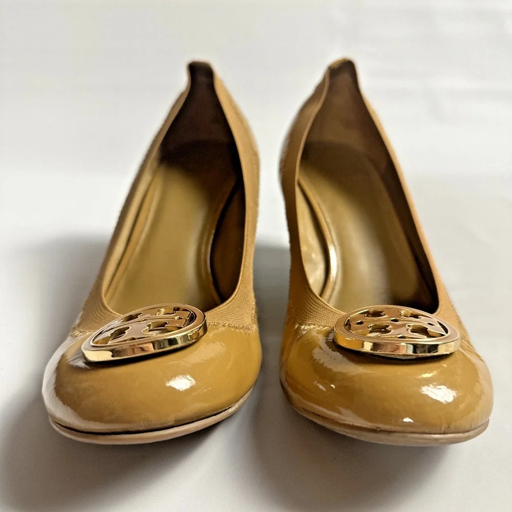 Tory Burch Quiet Luxury Old Money Preppy Wedge Pumps Women's 10 Polished Career